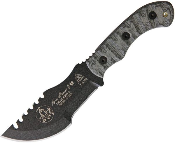 TOPS Mini Tom Brown Tracker Fixed Blade 1095HC Steel Rocky Mt