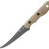TOPS Tick Fixed Blade 1095HC Steel Tan G10 Handle USA Made