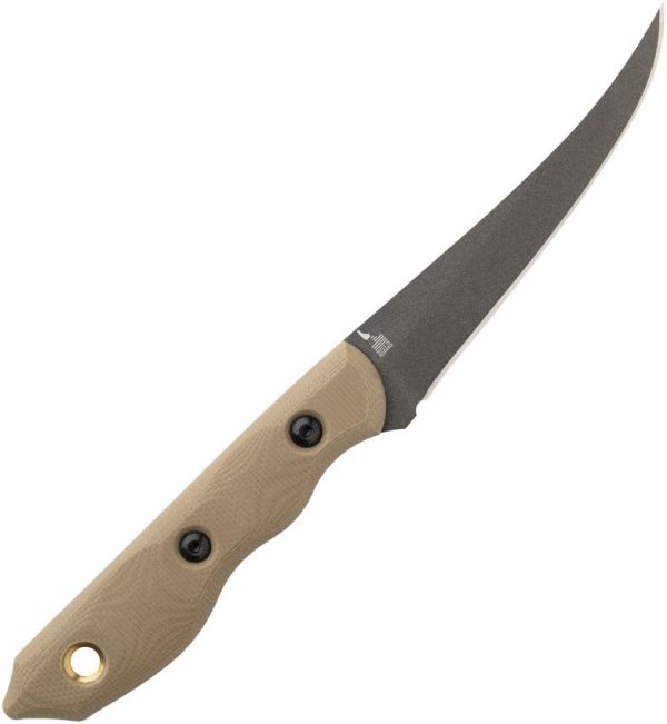 TOPS Tick Fixed Blade 1095HC Steel Tan G10 Handle USA Made