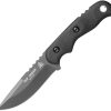 TOPS TEX Creek Fixed Blade 1095HC Steel Black Micarta
