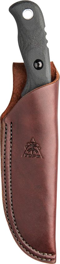 TOPS TEX Creek Fixed Blade 1095HC Steel Black Micarta