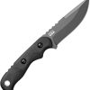 TOPS TEX Creek Fixed Blade 1095HC Steel Black Micarta