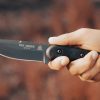TOPS TEX Creek Fixed Blade 1095HC Steel Black Micarta