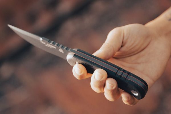 TOPS TEX Creek Fixed Blade 1095HC Steel Black Micarta