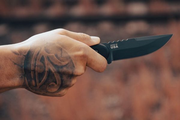 TOPS TEX Creek Fixed Blade 1095HC Steel Black Micarta