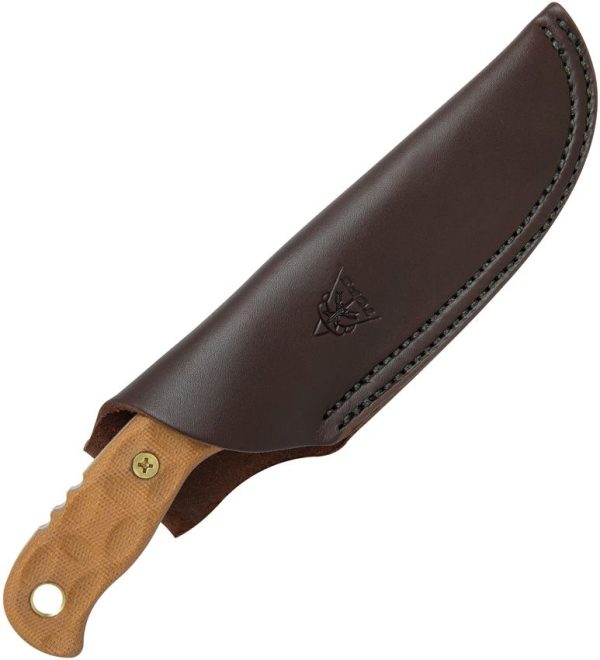 TOPS Tex Creek 69 Fixed Blade Knife 1095 Steel Tan