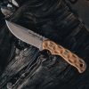 TOPS Tex Creek 69 Fixed Blade Knife 1095 Steel Tan