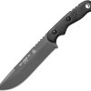 TOPS TEX Creek XL Fixed Blade 1095HC Steel Black Micarta
