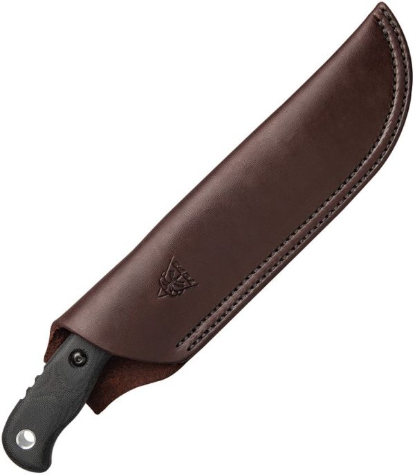 TOPS TEX Creek XL Fixed Blade 1095HC Steel Black Micarta