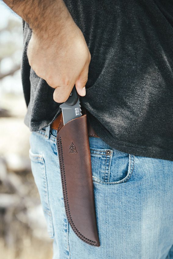 TOPS TEX Creek XL Fixed Blade 1095HC Steel Black Micarta