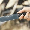 TOPS TEX Creek XL Fixed Blade 1095HC Steel Black Micarta