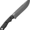 TOPS TEX Creek XL Fixed Blade 1095HC Steel Black Micarta