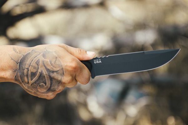 TOPS TEX Creek XL Fixed Blade 1095HC Steel Black Micarta