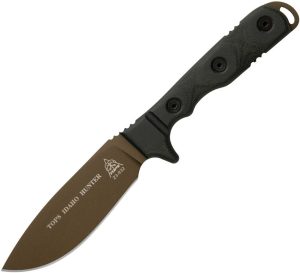 TOPS Idaho Hunter Midnight Bronze Fixed Blade 1095HC Steel Knife