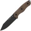 TOPS Trail Seeker Fixed Blade 1095HC Steel Green Micarta Knife