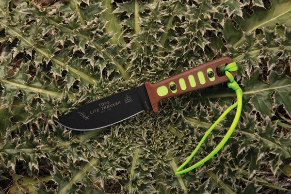 TOPS Lite Trekker Survival Fixed Blade 1095 Steel Tan Micarta