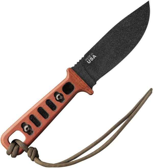 TOPS Lite Trekker Operator Black Fixed Blade 1095HC Steel