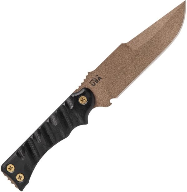 TOPS Team Jackal Survivor Fixed Blade Knife 1095 Steel Coyote Tan