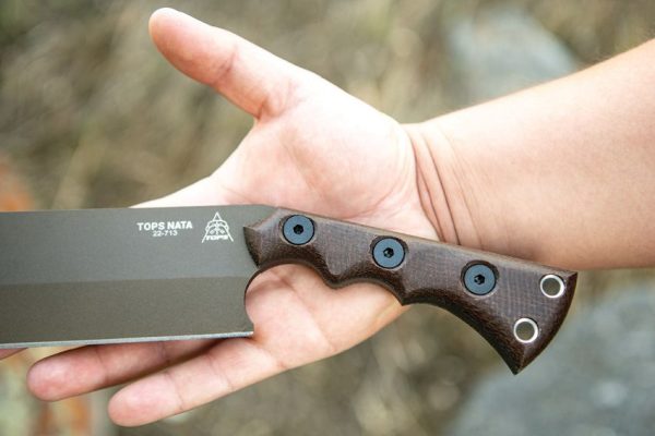 TOPS Nata Fixed Blade 6.5" 1095HC Steel Micarta Handle