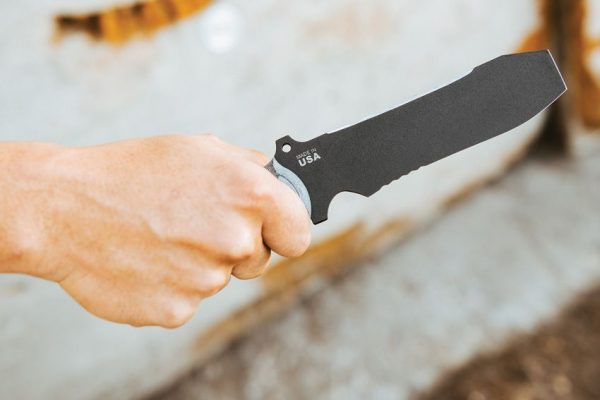 TOPS Pry Knife 1095 Carbon Steel Fixed Blade + Tool