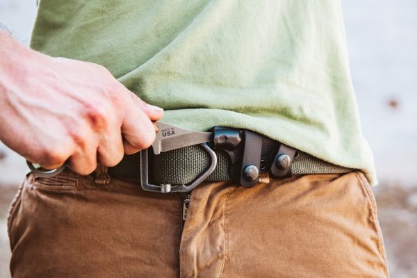 TOPS Poker Fixed Blade 1095HC Steel Micarta Handle Kydex Sheath