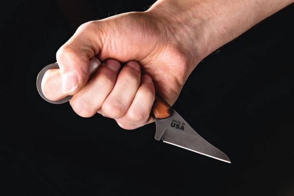 TOPS Poker Fixed Blade 1095HC Steel Micarta Handle Kydex Sheath