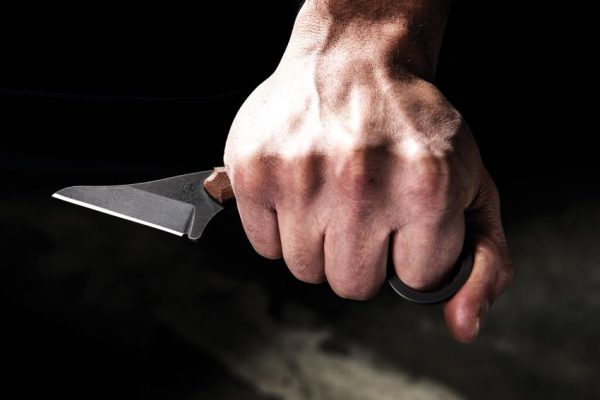 TOPS Poker Fixed Blade 1095HC Steel Micarta Handle Kydex Sheath