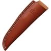 TOPS Tanimboca Puukko Fixed Blade 1095HC Steel Knife Brown Sheath