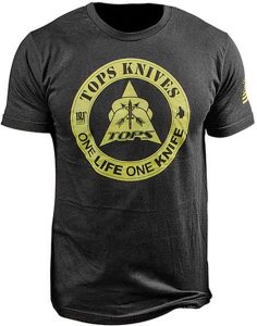 TOPS One Life One Knife T-Shirt Black Large
