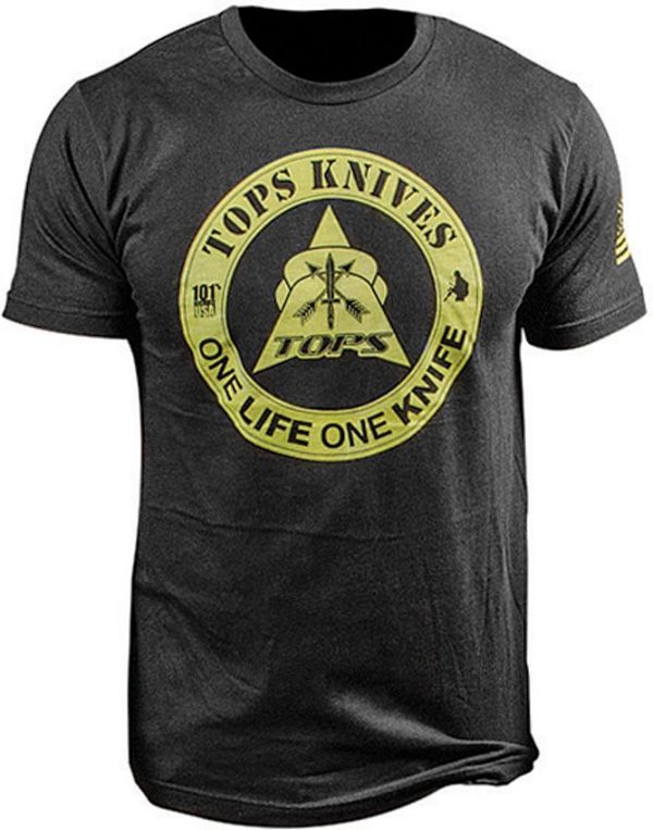 TOPS One Life One Knife T-Shirt Black X-Large