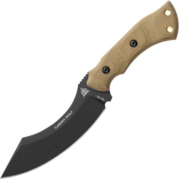 TOPS Tundra Wolf Fixed Blade 1095HC Steel Green Micarta