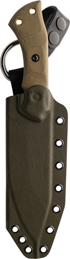 TOPS Tundra Wolf Fixed Blade 1095HC Steel Green Micarta