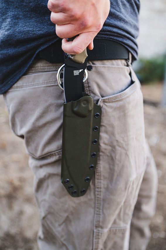 TOPS Tundra Wolf Fixed Blade 1095HC Steel Green Micarta