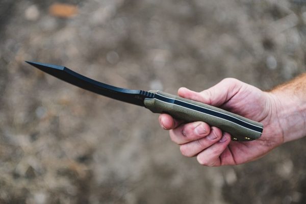 TOPS Tundra Wolf Fixed Blade 1095HC Steel Green Micarta