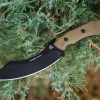 TOPS Tundra Wolf Fixed Blade 1095HC Steel Green Micarta