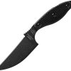 TOPS Unzipper Fixed Blade Knife 1095HC Steel Black G10