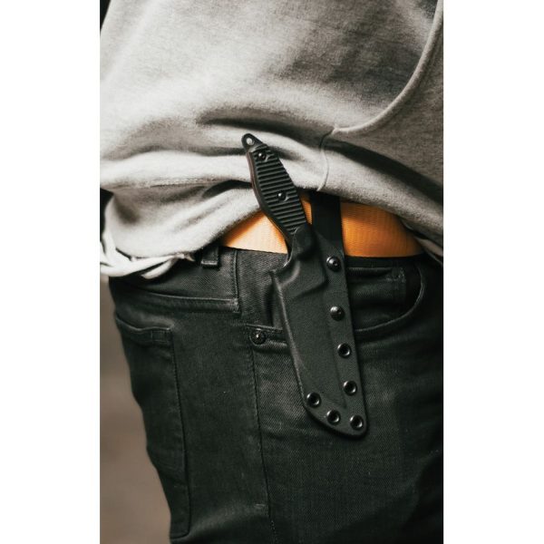 TOPS Unzipper Fixed Blade Knife 1095HC Steel Black G10