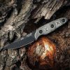 TOPS UTE Utility Fixed Blade Knife 1095 Steel Black Micarta