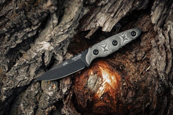 TOPS UTE Utility Fixed Blade Knife 1095 Steel Black Micarta