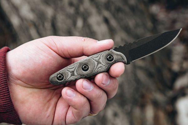 TOPS UTE Utility Fixed Blade Knife 1095 Steel Black Micarta