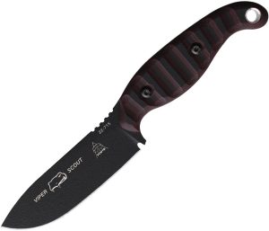TOPS Viper Scout Fixed Blade 1095 Carbon Steel Red G-10