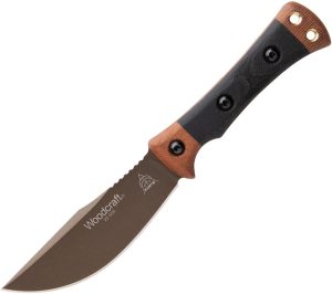 TOPS Woodcraft Fixed Blade 1095HC Steel Canvas Micarta