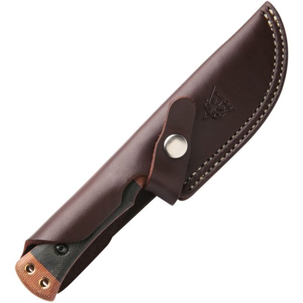TOPS Woodcraft Fixed Blade 1095HC Steel Canvas Micarta