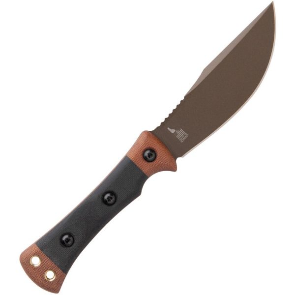 TOPS Woodcraft Fixed Blade 1095HC Steel Canvas Micarta