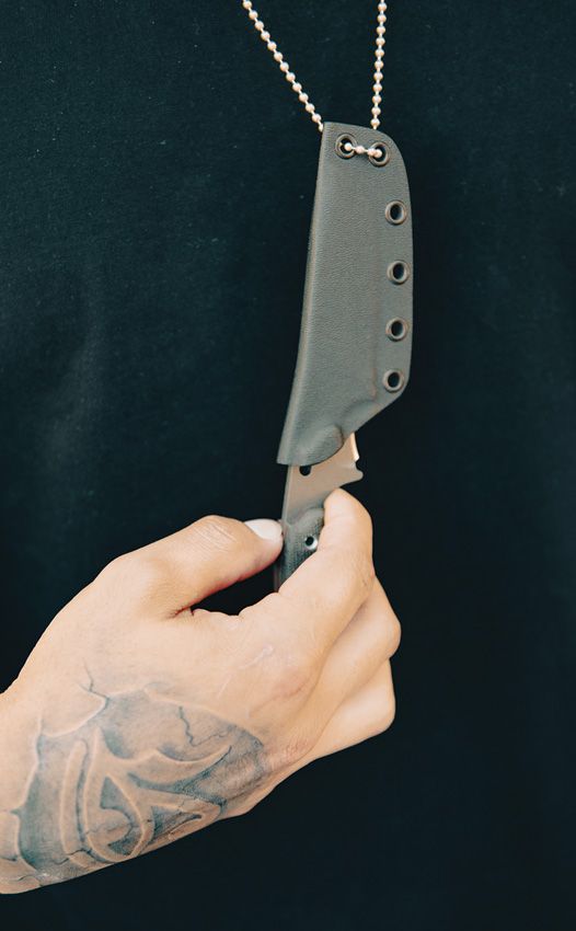 TOPS Wind Runner Fixed Blade Knife 3.5" 1095HC Gray Cerakote