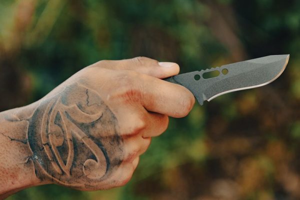 TOPS Wind Runner Fixed Blade Knife 3.5" 1095HC Gray Cerakote