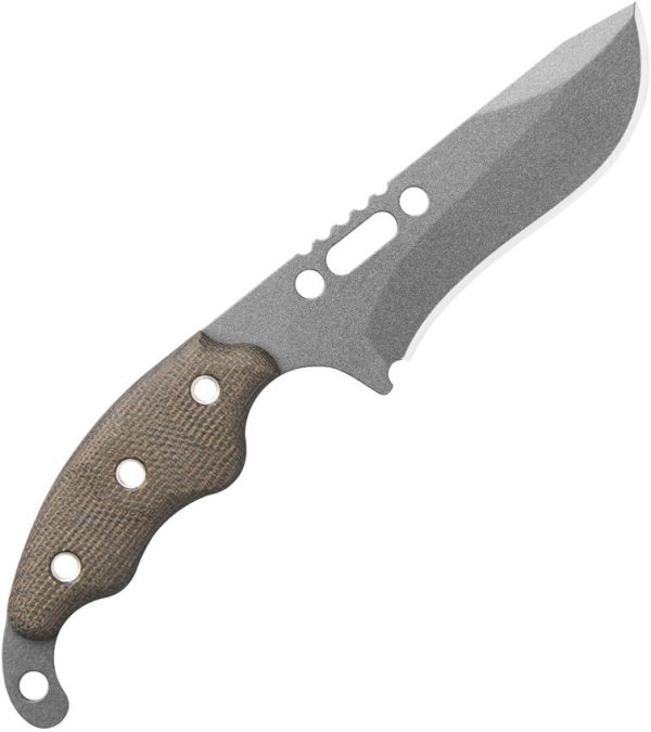 TOPS Wind Runner Fixed Blade Knife 3.5" 1095HC Gray Cerakote