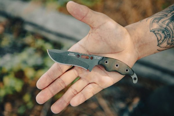 TOPS Wind Runner Fixed Blade Knife 3.5" 1095HC Gray Cerakote