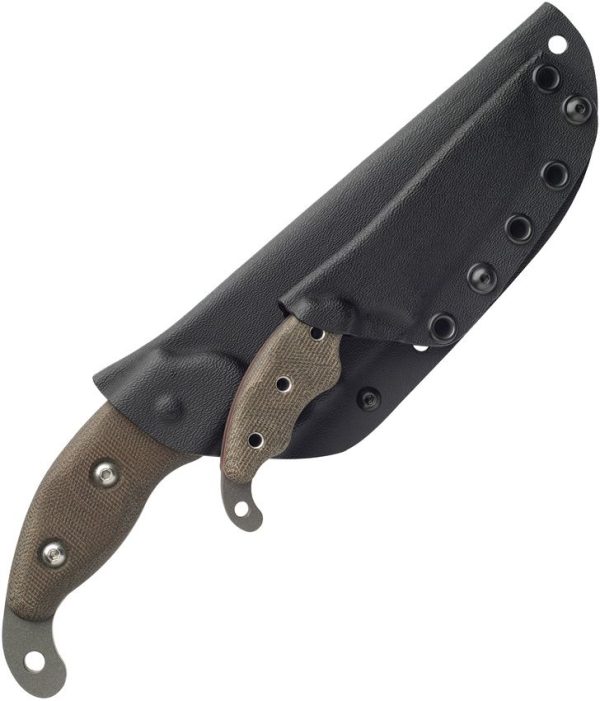 TOPS Wind Runner Piggyback Combo Fixed Blade 1095HC Gray