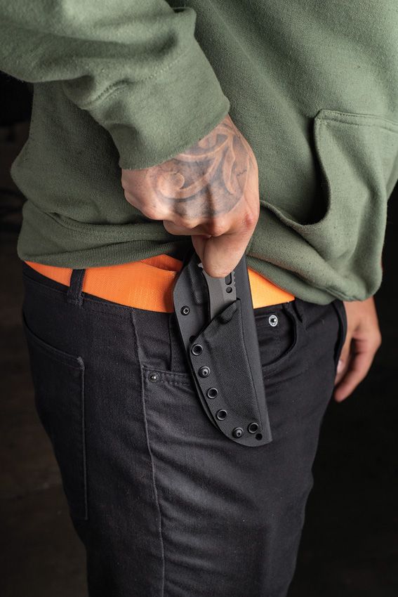 TOPS Wind Runner Piggyback Combo Fixed Blade 1095HC Gray